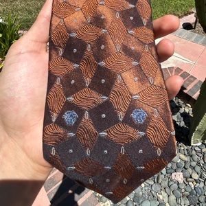 VERSACE Bronze 100% Silk Tie